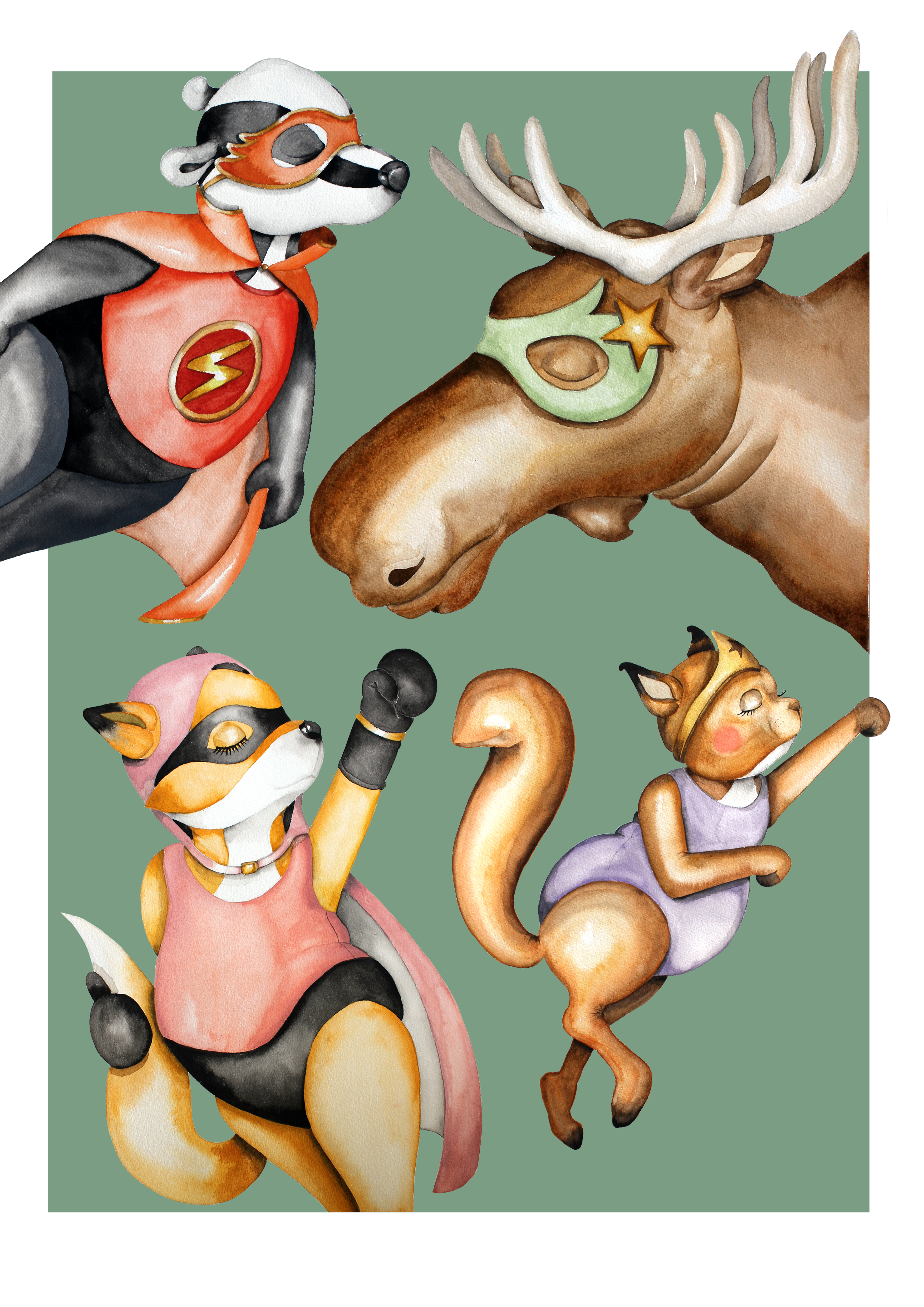 Black & white marble shapes